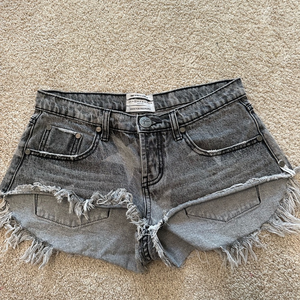 Super cute black jean shorts! Size 25!